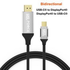Bidirektionaler DisplayPort zum USB-C-Kabel 4k
