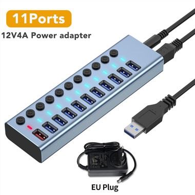 MSLFORCE Powered USB3.0 Erweiterung 3.0 HUB
