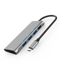 6-in-1 USB C-Hub mit 4k HDMI Usb3.0 Hub