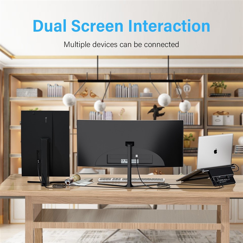 USB-C 10-in-1 Laptop Stand Hub With Dual HDMI Output